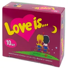 Жевательная резинка "Love is" со вкусом вишни и лимона картинка 343366 - МосИгра